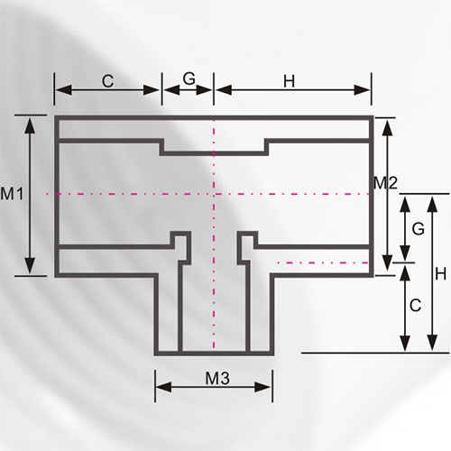 DIN PN16 Water Supply Cpvc Reducing Tee Grey 